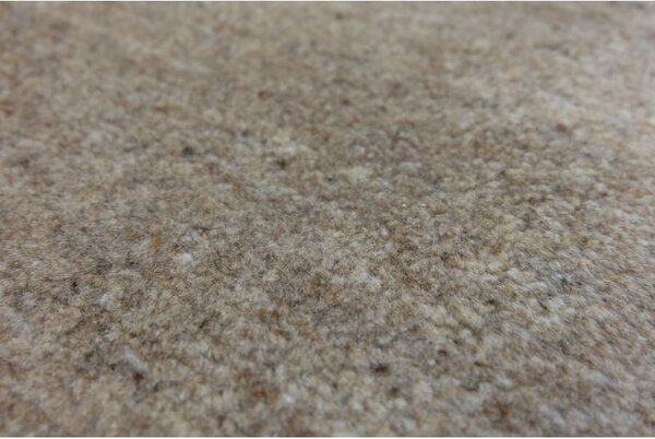 Vlnený jednofarebný ručne tkaný koberec Daleo 100 Uni Beige 0,60 x 0,95 m