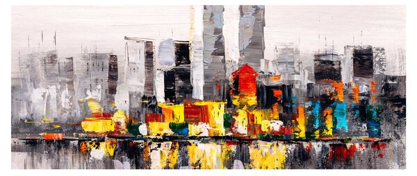 Obraz - Maľba veľkomesta (120x50 cm)