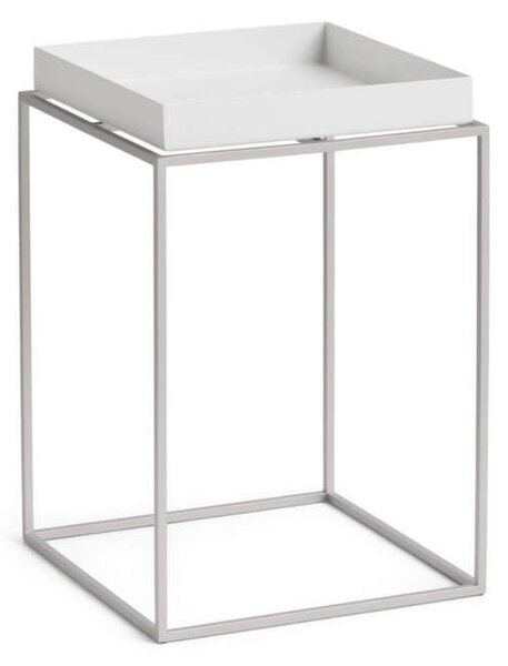 HAY Stolík Tray Table 30x30 High, white / silicone coated steel