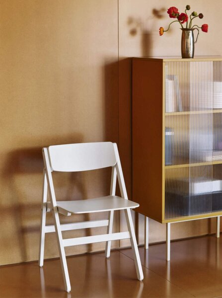 HAY Skladacia stolička Backflip, cream white lacquered beech