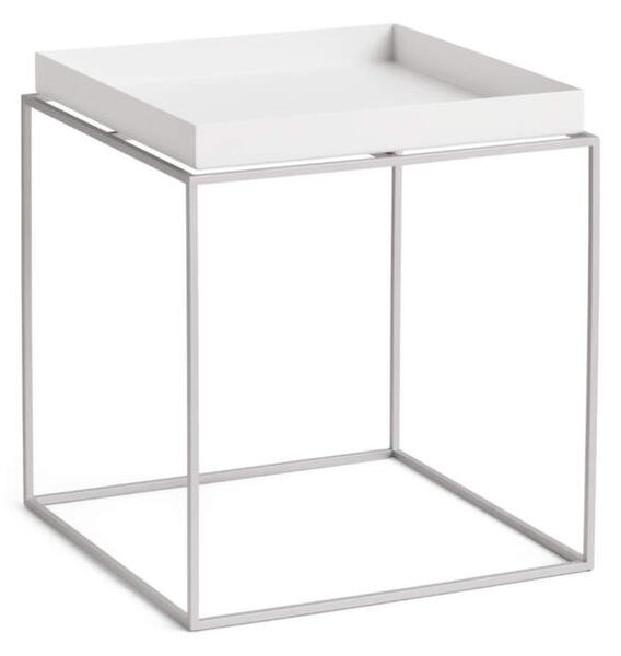 HAY Stolík Tray Table 40x40, white / silicone coated steel