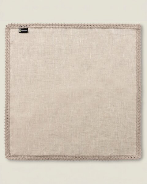 Čipkovaný obrúsok 1 ks. 48x48 cm farba produktu béžová látka polopriehľadný, zapletaná, ľanová