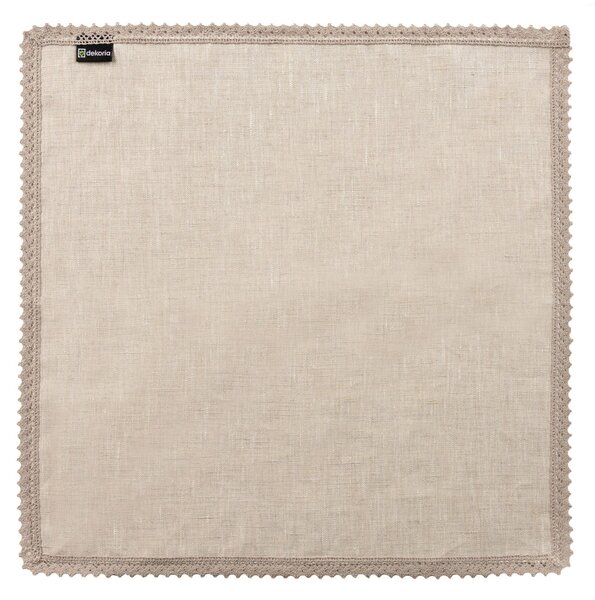 Čipkovaný obrúsok 1 ks. 48x48 cm farba produktu béžová látka polopriehľadný, zapletaná, ľanová