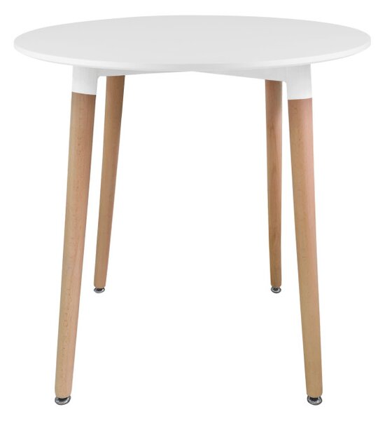 Okrúhly stôl KAMI biely 80 cm