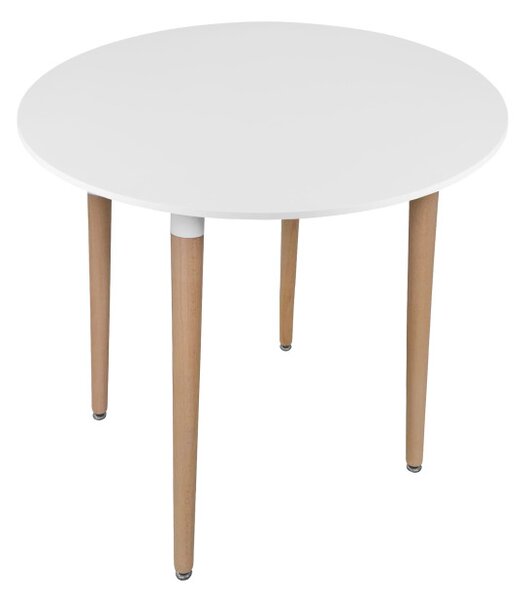 Okrúhly stôl KAMI biely 80 cm