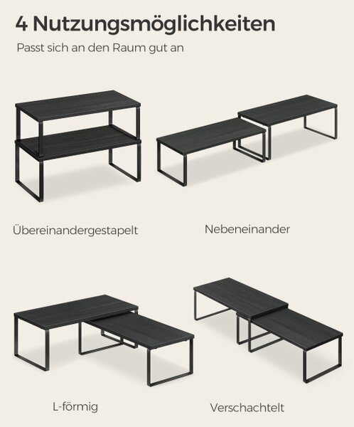 Set 4 kuchynských políc KCS028B01