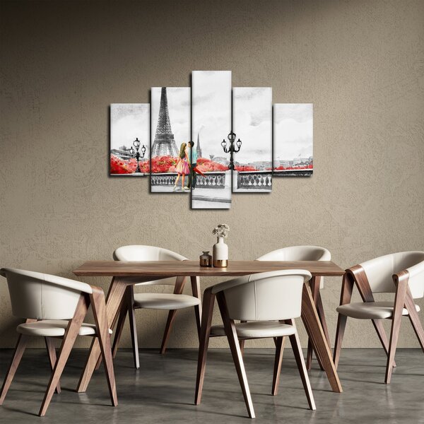 Obraz - Milenci v Paríži (150x105 cm)