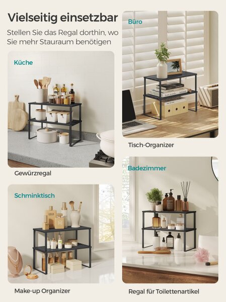 Set 4 kuchynských políc KCS028B01