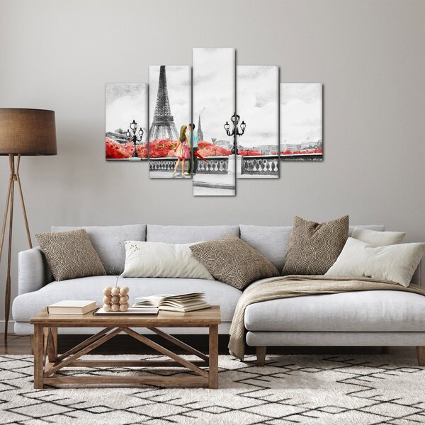 Obraz - Milenci v Paríži (150x105 cm)