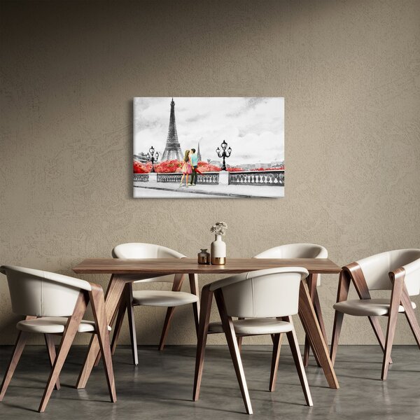 Obraz - Milenci v Paríži (90x60 cm)