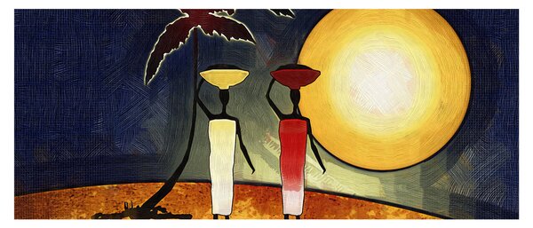Obraz starovekej maľby (120x50 cm)