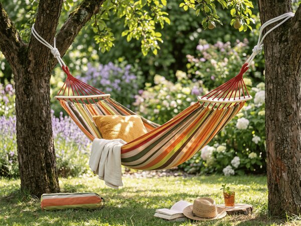 Hojdacia sieť ZENVIO COMFORT 200x80 cm, oranžová + taška zdarma