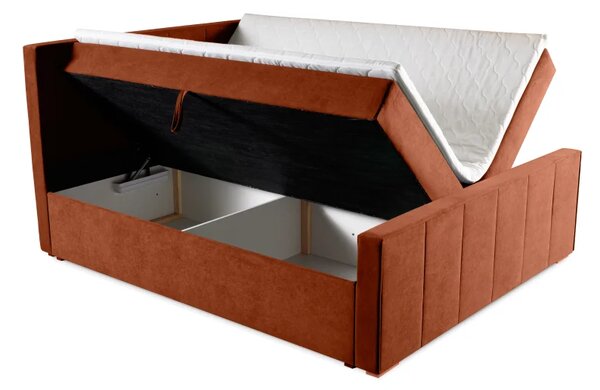 Zltahala.sk Boxspring posteľ RITA, 200x160, oranžová (pretty 9)