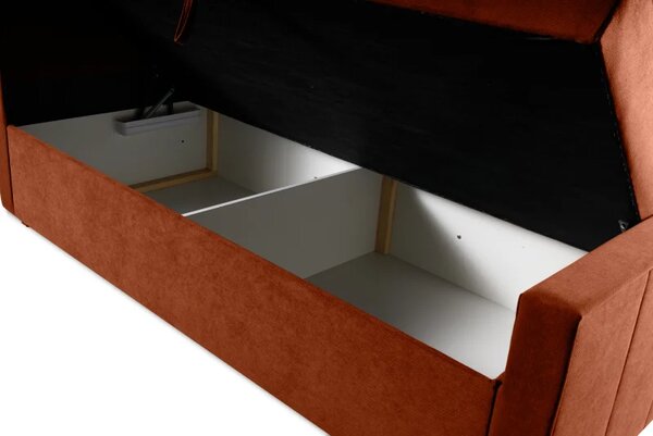 Zltahala.sk Boxspring posteľ RITA, 200x160, oranžová (pretty 9)