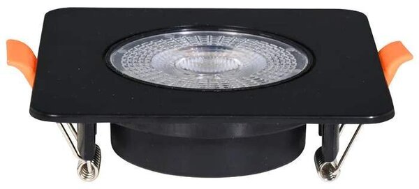 Vstavané výklopné LED hranaté svietidlo čierne (LED-YL202/7W/CCT/CR)