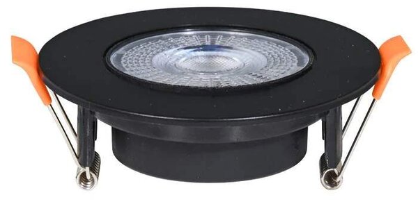 Vstavané výklopné LED kruhové svietidlo čierne (LED-YL201/7W/CCT/CR)
