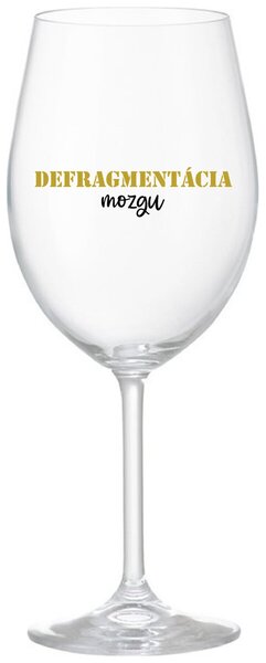 Priehľadný pohár na víno 350 ml - DEFRAGMENTÁCIA MOZGU