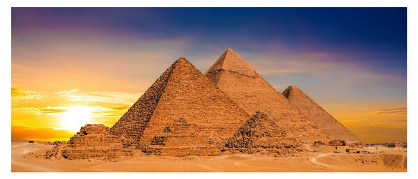 Obraz - Egyptské pyramídy (120x50 cm)