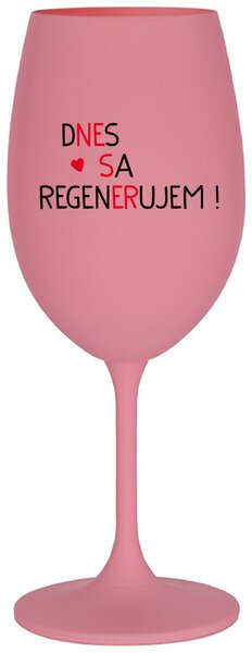 Ružový pohár na víno 350 ml - DNES SA REGENERUJEM!
