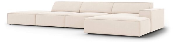 MUZZA Rohová pohovka judy pravá 341 cm zamat béžová
