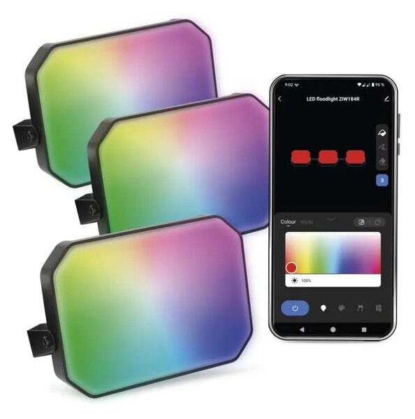 Štartovacia sada vonkajších reflektorov GOSMART 3 ks (ZIW184R)