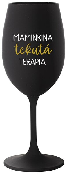 Čierny pohár na víno 350 ml - MAMINKINA TEKUTÁ TERAPIA