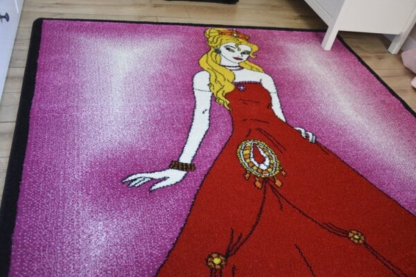 Detský koberec Kids Princess ružový C425