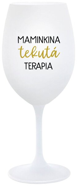 Biely pohár na víno 350 ml - MAMINKINA TEKUTÁ TERAPIA