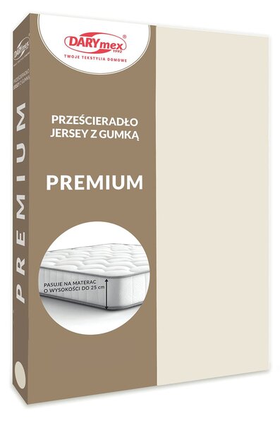 JERSEY PRESTIERADLO PREMIUM 90X200 CM PRÍRODNÁ