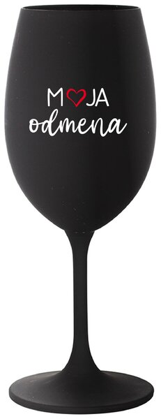 Čierny pohár na víno 350 ml - MOJA ODMENA