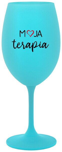 Tyrkysový pohár na víno 350 ml - MOJA TERAPIA