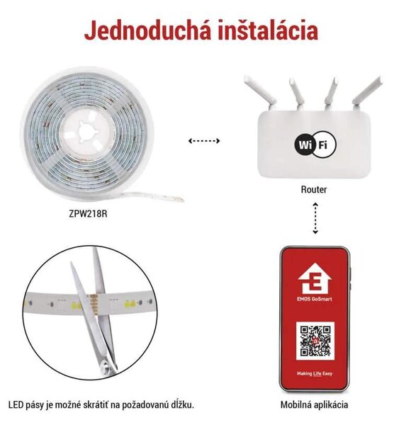 GoSmart LED pásik WiFi RGB/CCT, 2 m (ZPW218R)