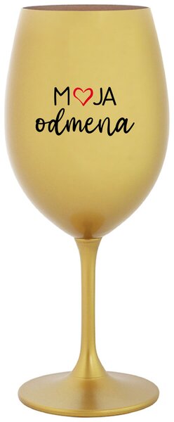 Zlatý pohár na víno 350 ml - MOJA ODMENA