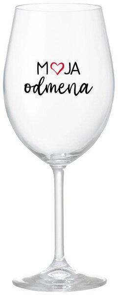 Priehľadný pohár na víno 350 ml - MOJA ODMENA