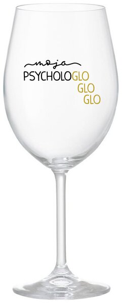 Priehľadný pohár na víno 350 ml - MOJA PSYCHOLOGLOGLOGLO