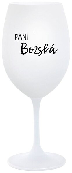 Biely pohár na víno 350 ml - PANI BOŽSKÁ