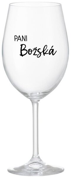 Priehľadný pohár na víno 350 ml - PANI BOŽSKÁ