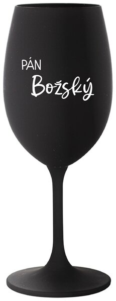 Čierny pohár na víno 350 ml - PÁN BOŽSKÝ