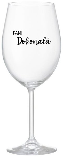 Priehľadný pohár na víno 350 ml - PANI DOKONALÁ