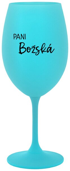 Tyrkysový pohár na víno 350 ml - PANI BOŽSKÁ