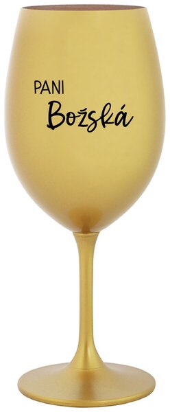 Zlatý pohár na víno 350 ml - PANI BOŽSKÁ
