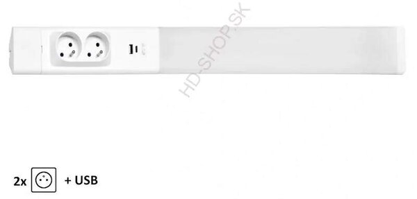 LED podlinkové svietidlo so zásuvkami a USB 18W (TL3191-LED18W)