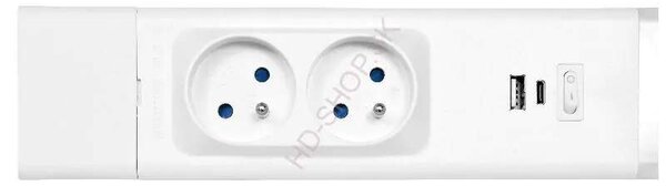 LED podlinkové svietidlo so zásuvkami a USB 18W (TL3191-LED18W)
