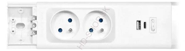 LED podlinkové svietidlo so zásuvkami a USB 18W (TL3191-LED18W)