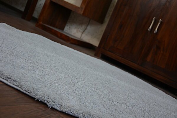 Koberec Micro fiber soft shaggy strieborný