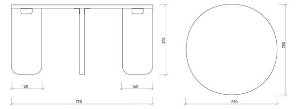 Okrúhly konferenčný stolík s doskou v dubovom dekore v prírodnej farbe ø 75 cm Kuvu – noo.ma