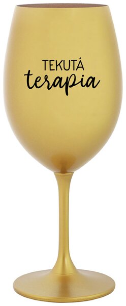 Zlatý pohár na víno 350 ml - TEKUTÁ TERAPIA
