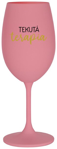 Ružový pohár na víno 350 ml - TEKUTÁ TERAPIA