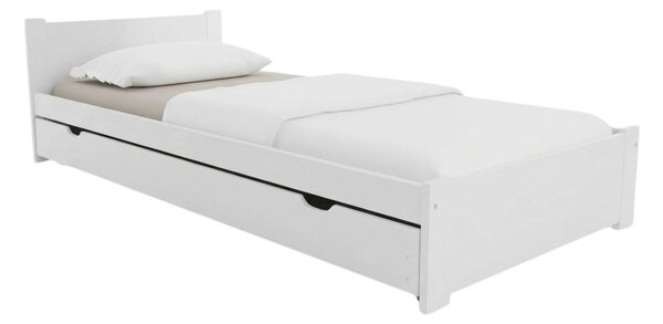 Posteľ IKAROS 80 x 200 cm, biela Rošt: Bez roštu, Matrac: Bez matraca