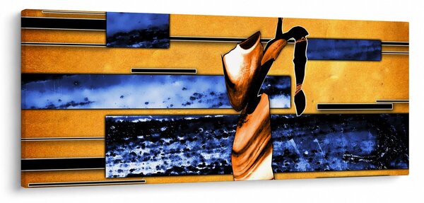 Obraz abstraktné maľby (120x50 cm)
